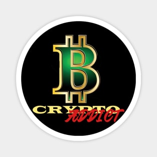 Bitcoin Crypto Addict Magnet